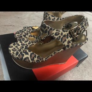 Leopard print Wedges